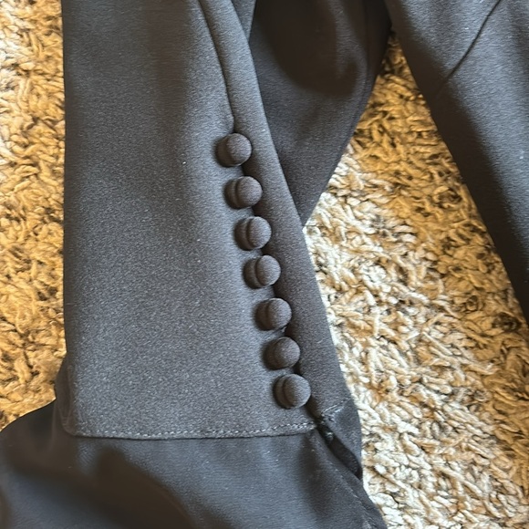 Calvin Klein's dress skims stretch, with button-accent bell sleeves for flair. - Picture 7 of 12